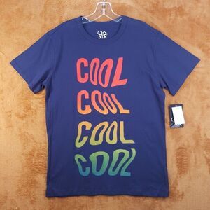 CHASER Mens Shirt Medium Blue Pullover Crew Graphic COOL Tee